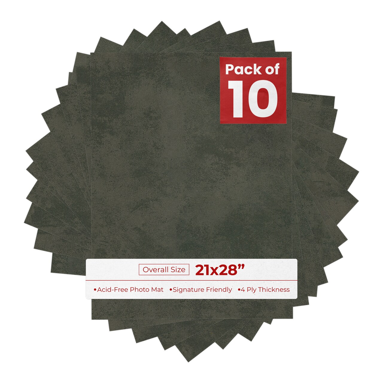 Earthen Gray 21x28 Uncut Mat Board - Blank Sheets, No Opening